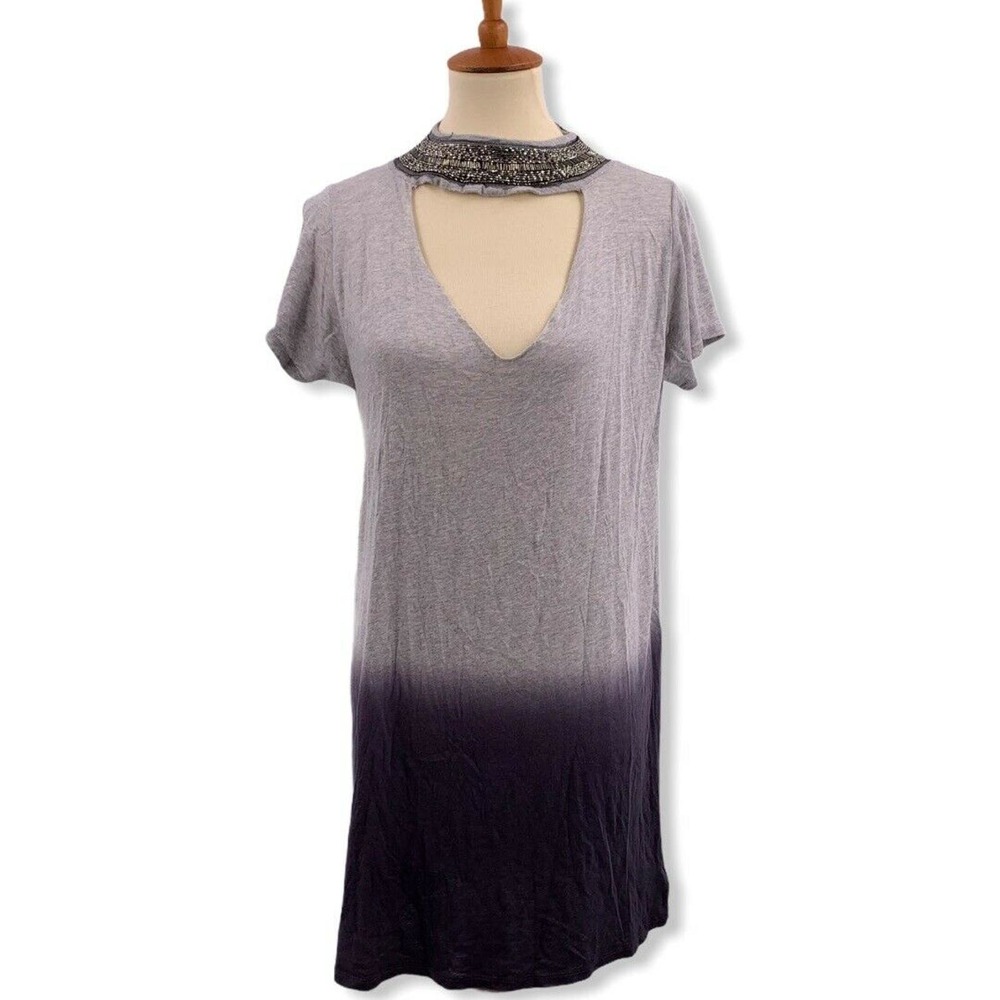 Vintage Havana Beaded Necklace Tee Dress New Small